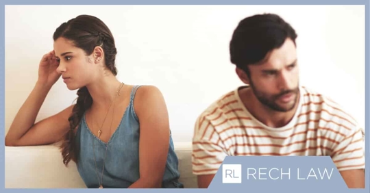 couple looking away from each other