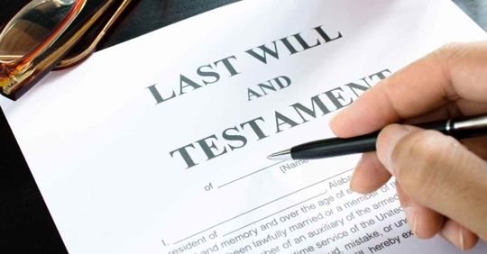 A last will and testament