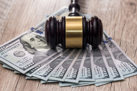 money and a gavel
